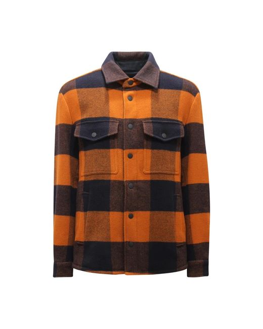 Dondup Jassen ,Veelkleurig ,Wol N1271 Giubbotto Wool Jacket in het Orange voor heren