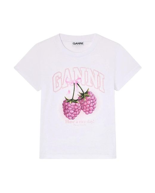 Ganni White T-Shirts