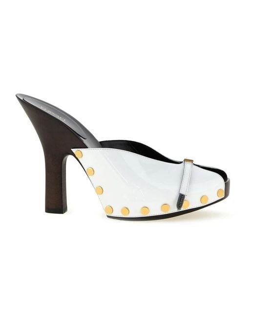 Versace Sassi Patent Clogs in het Metallic