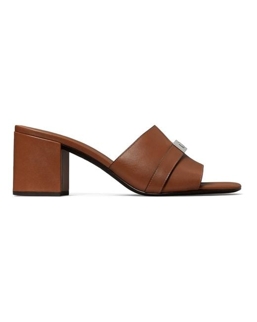 Tory Burch Brown Heeled Mules