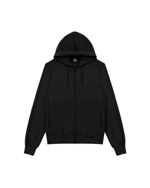 Colmar Hoodies & Sweatvesten ,Zwart ,Katoen Zwarte Zip Hoodie Ottoman Stripes in het Black voor heren