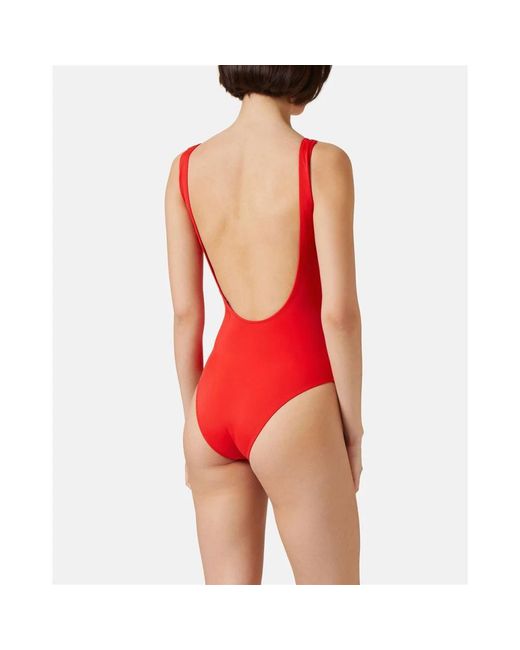 Iceberg Badmode ,Rood ,Nylon Badpak Met Logo-Print in het Red