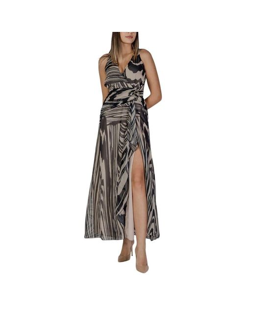 Rinascimento Black Polyester sommer maxikleid