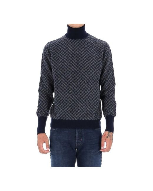 Drumohr Blue Cashmere Knitwear for men