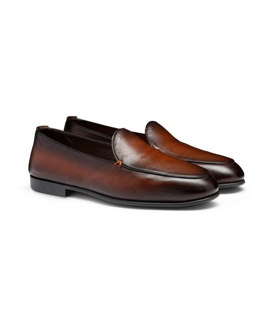 Loafers di Santoni in Brown da Uomo