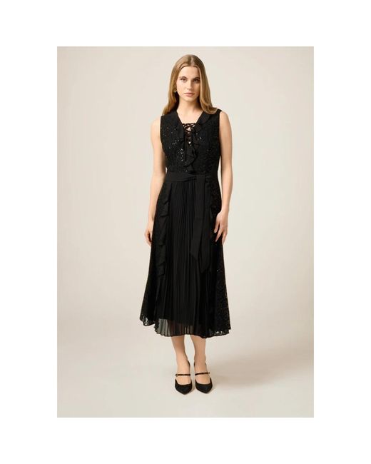 Midi Dresses Oltre de color Black