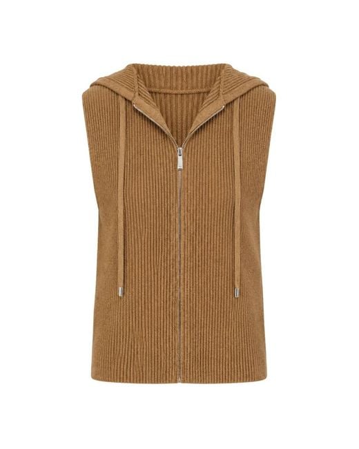 Max Mara Brown Waistcoats