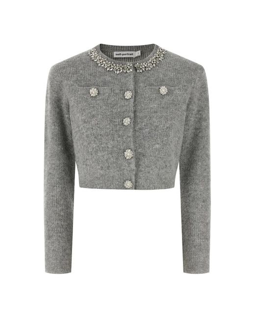 Self-Portrait Gray Cardigans
