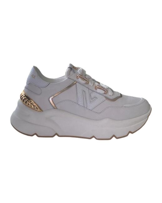 Emanuélle Vee Gray Low Top Sneakers