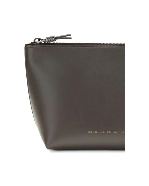 Brunello Cucinelli Gray Clutches