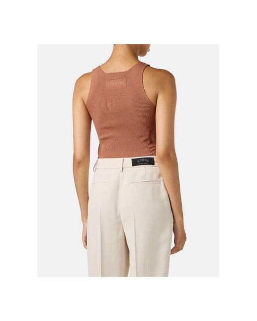 Sleeveless Tops Iceberg de color Brown