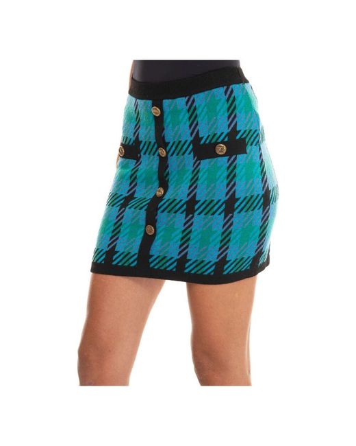 Suncoo Blue Tartan style minirock