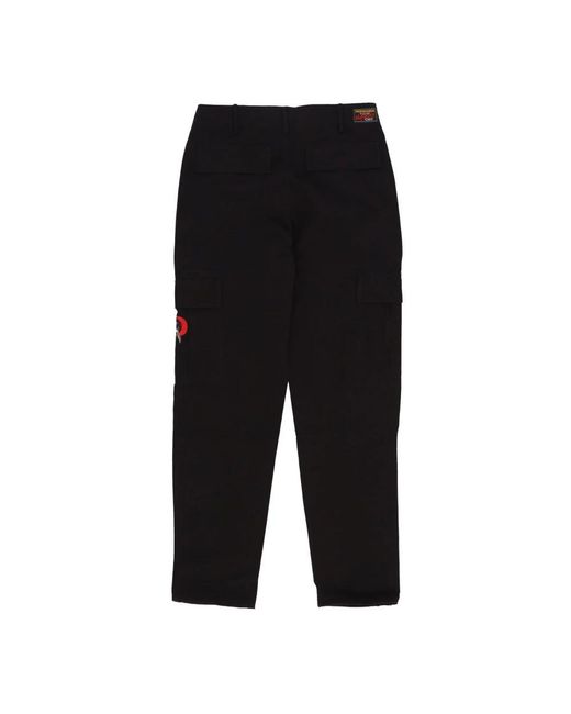 Propaganda Black Straight Trousers for men