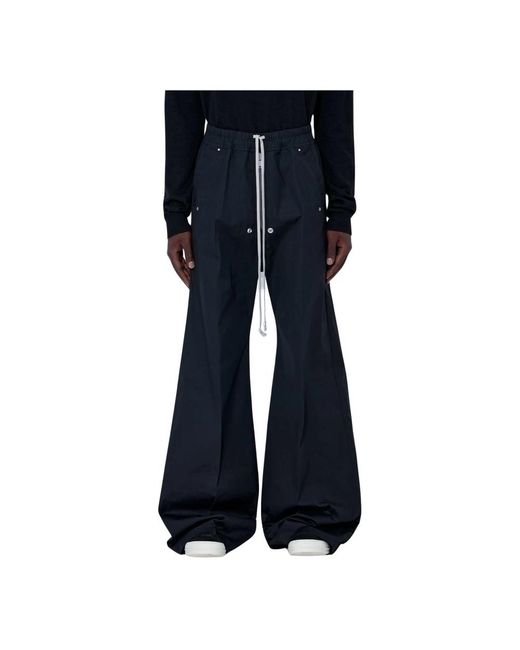 Rick Owens Blue Wide Trousers for men