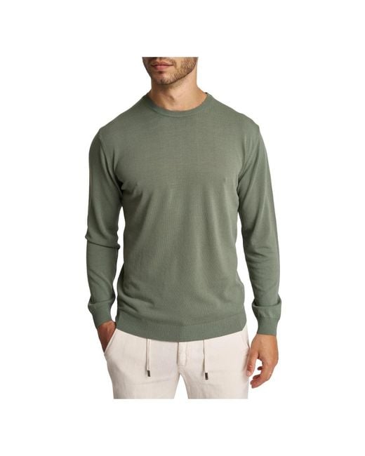 Daniele Fiesoli Green Round-Neck Knitwear for men