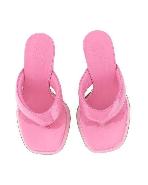 Gia Borghini Pink Heeled Mules
