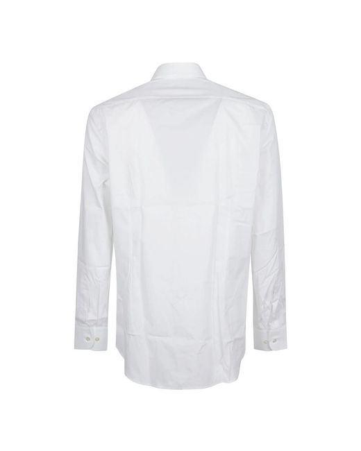 Etro Roma Logo Button-Down Long Sleeve Shirt in het White voor heren
