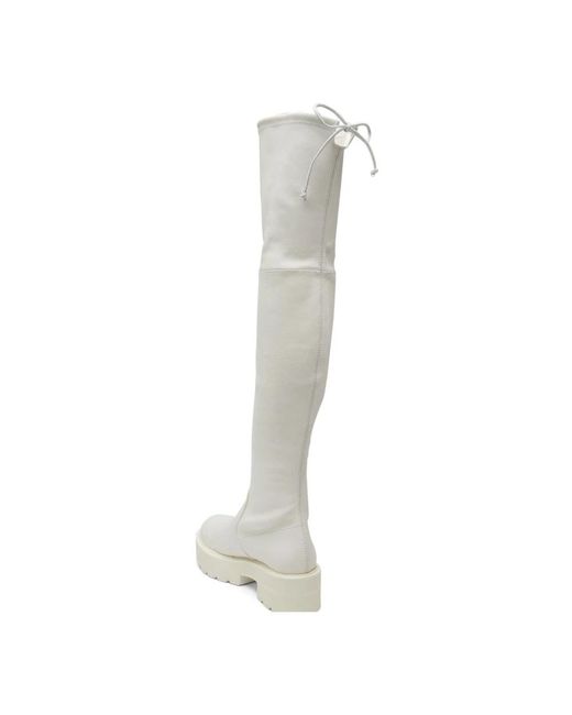 Stuart Weitzman White Ankle Boots