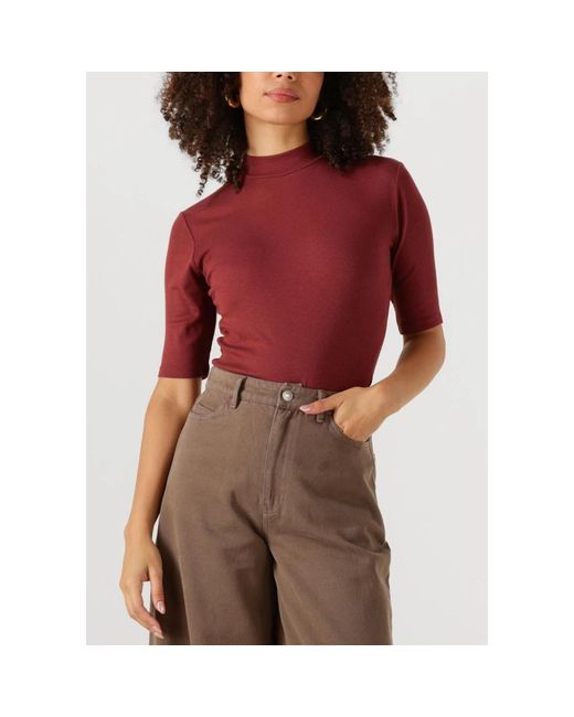 Modström Truien & Vesten ,Rood ,Krown T-Shirt in het Red