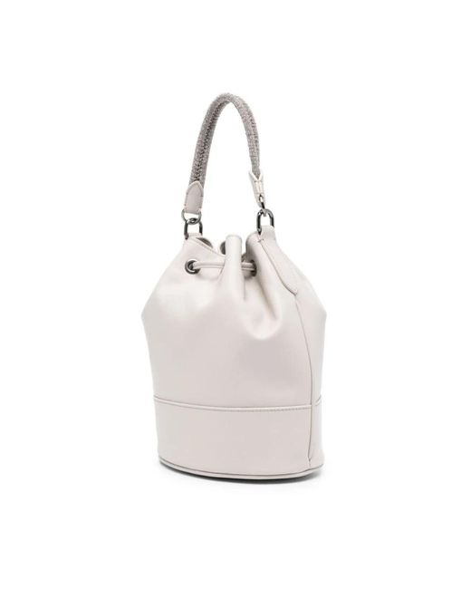 Brunello Cucinelli White Bucket Bags