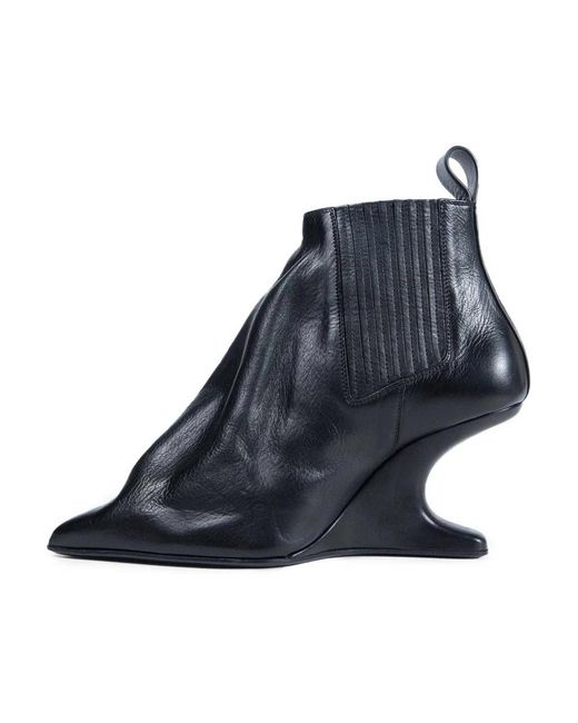 Rick Owens Blue Heeled Boots