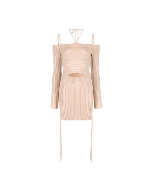 ANDREA ADAMO Natural Short Dresses