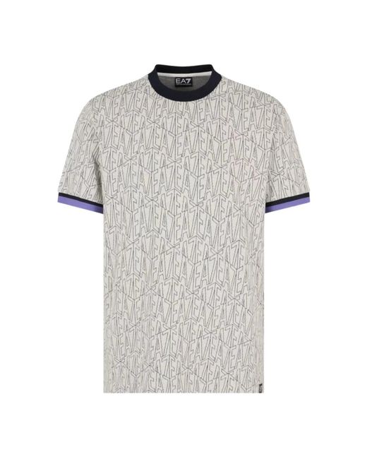 EA7 Tops T-Shirt Met Korte Mouwen Van Ea 7 in het Gray voor heren