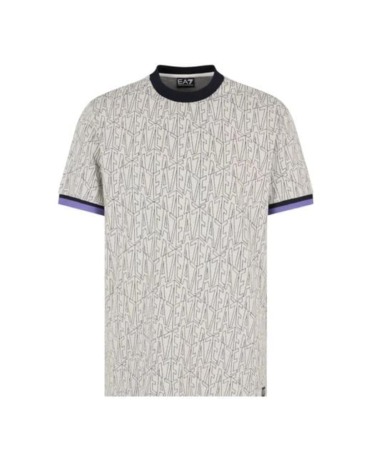 EA7 Gray T-Shirts for men
