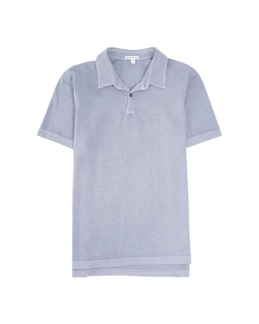 James Perse Revised Standard Polo in het Blue voor heren
