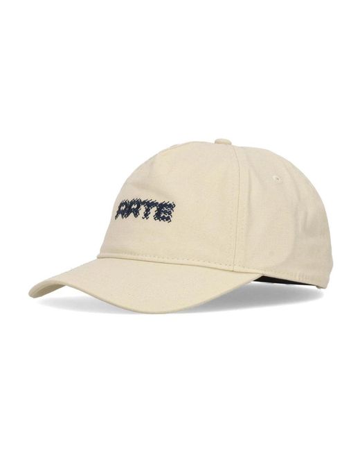 Arte' Accessoires ,Katoen Pixel Logo Cap in het Natural voor heren