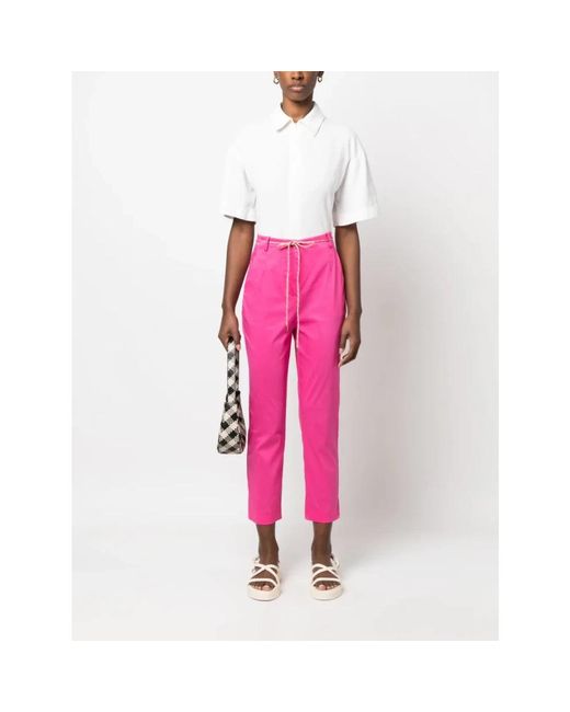 Patrizia Pepe Pink Cropped Trousers