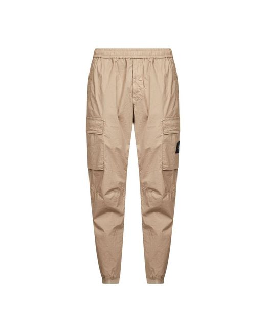 Stone Island Natural Slim-Fit Trousers for men