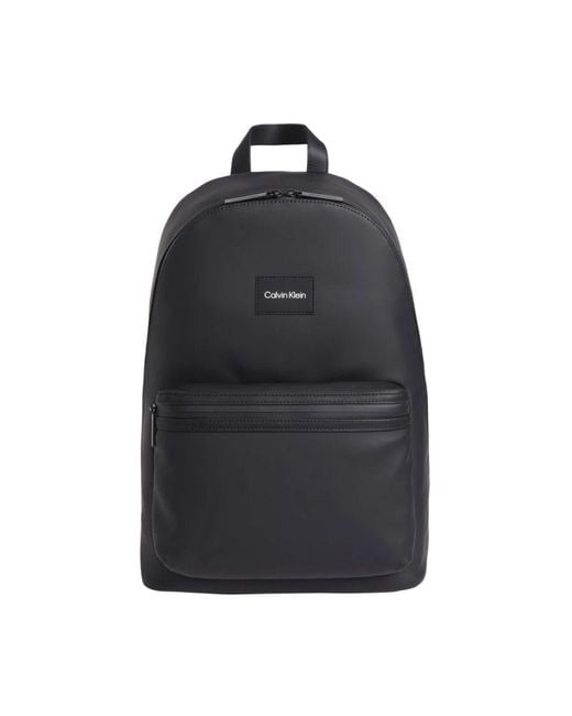 Calvin Klein Schwarzer runder rucksack für männer in Black für Herren