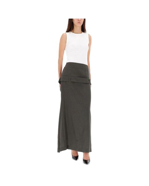 Jean Paul Gaultier Gray Maxi Skirts