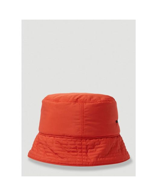 Stella McCartney Red Logo Stickerei Bucket Hat