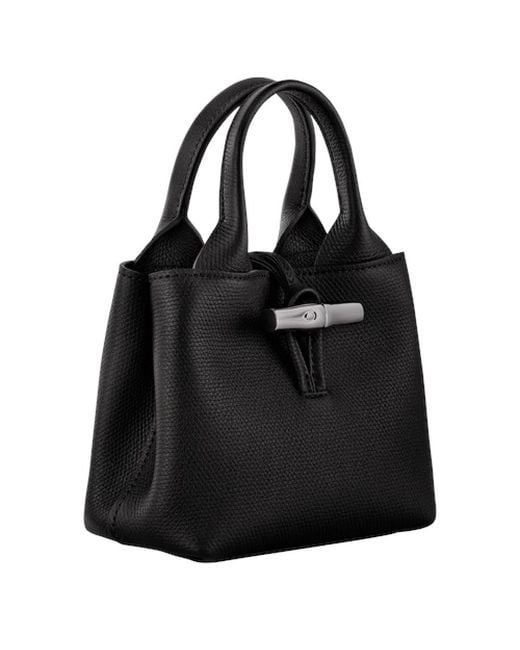 Longchamp Black Le Roseau Xs Handbag