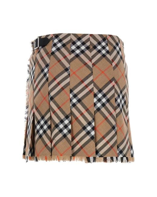 Burberry Brown Short Skirts
