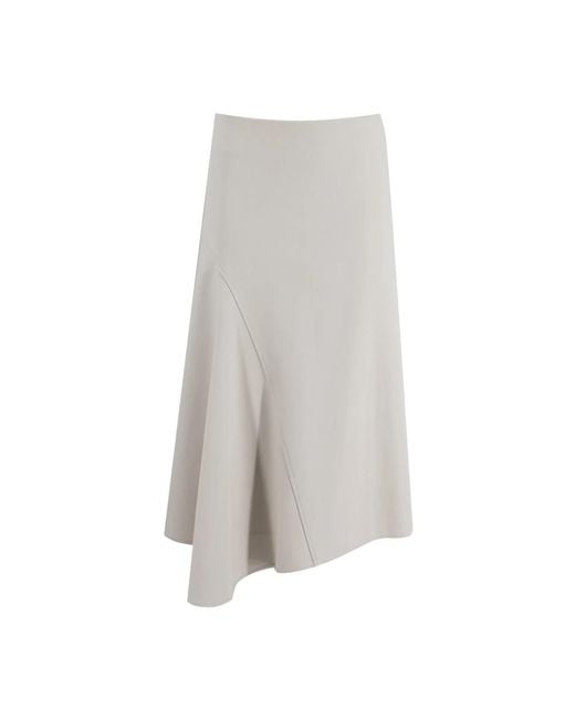Brunello Cucinelli Gray Midi Skirts