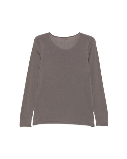 Le Tricot Perugia Long Sleeve Tops in het Brown