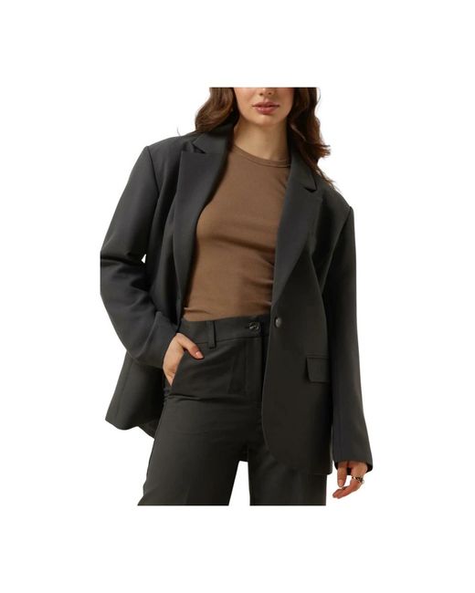 Notre-v Jassen ,Grijs ,Leer Nv-Dory Blazer in het Black