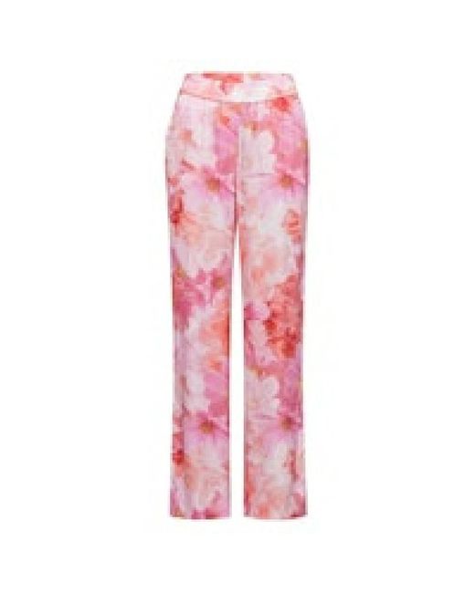 MARC AUREL Pink Blumige Joggerhose Für Damen