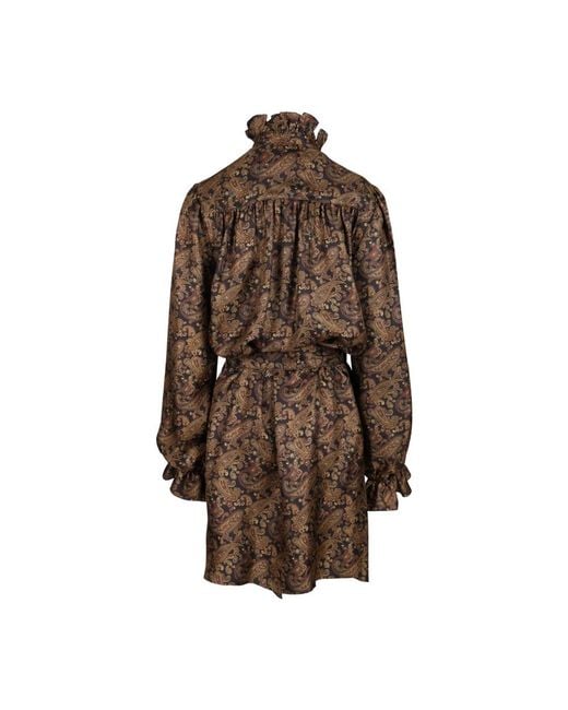 Saint Laurent Brown Short Dresses
