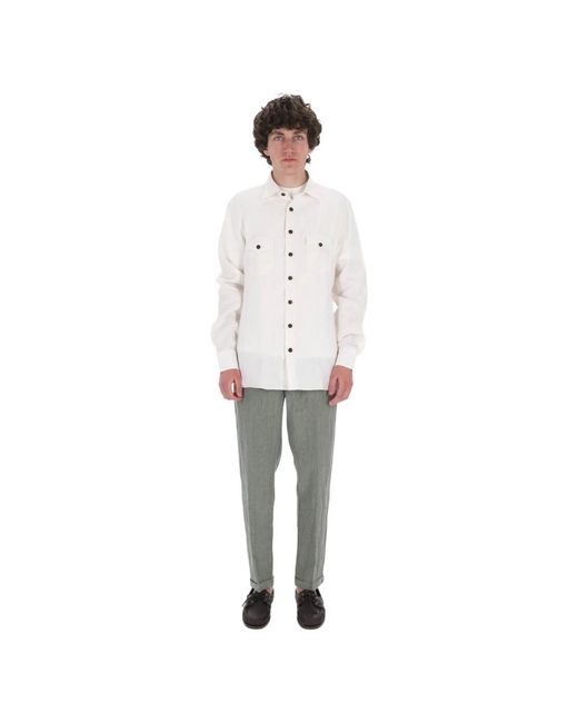 Borriello White Casual Shirts for men