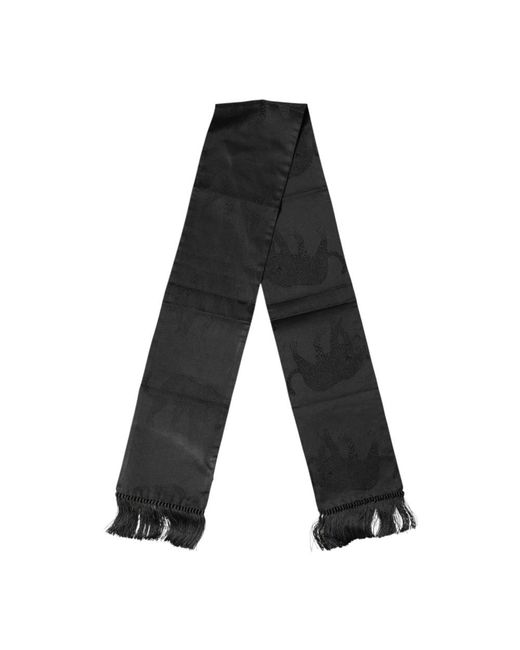 Dolce & Gabbana Black Silk Scarves for men