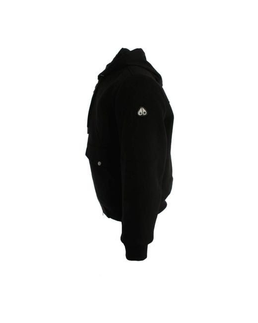 Zip-Throughs di Moose Knuckles in Black da Uomo