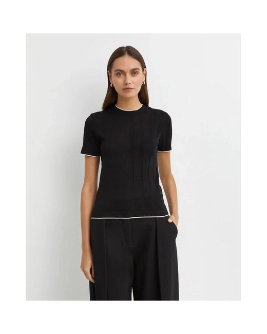 Jacquemus Black Geripptes T-Shirt