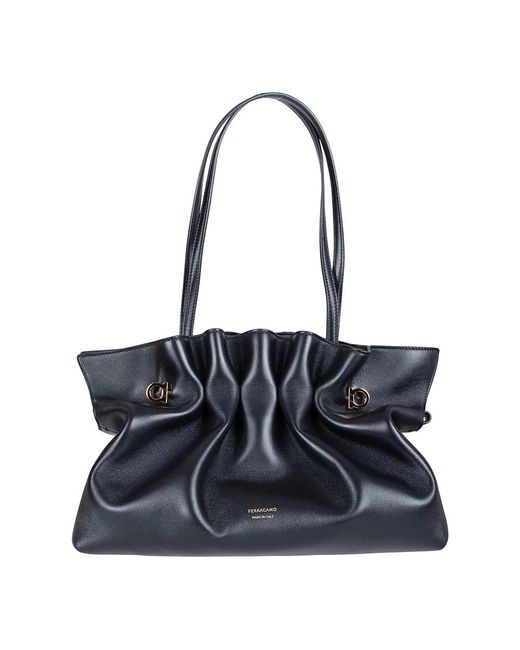 Ferragamo Blue Shoulder Bags