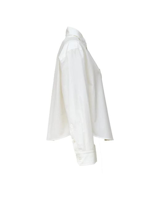 Weekend by Maxmara Boxy Button-Front Shirt in het White