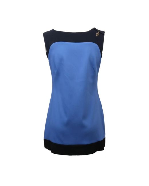 Fay Blue Sleeveless Tops