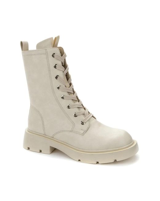 Betsy Natural Lace-Up Boots